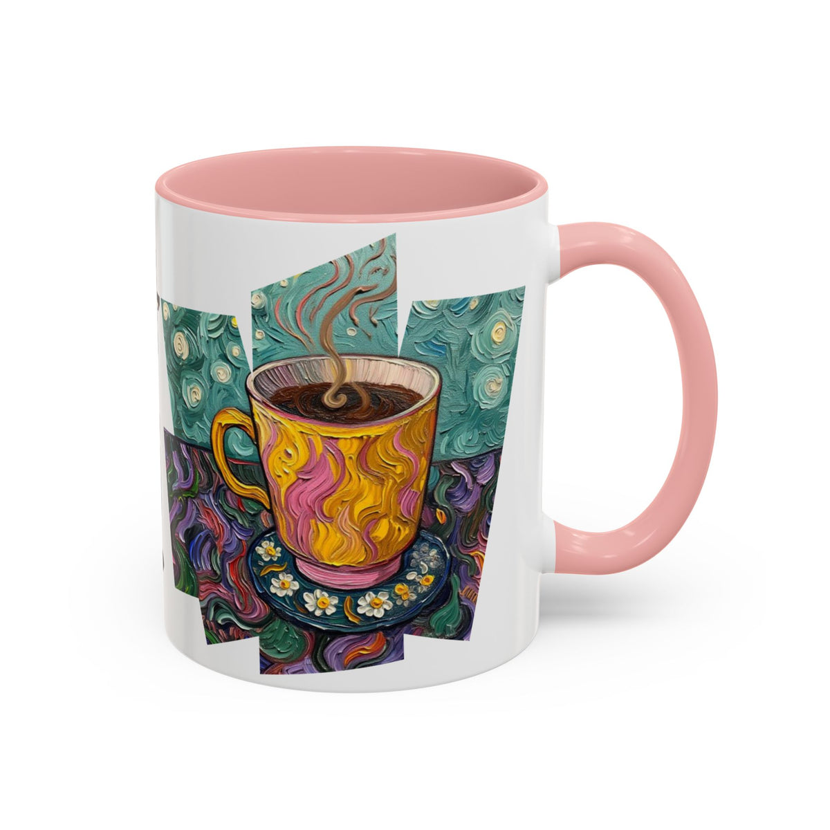 Coffee Mug Colorful Art - Coffee Cup Unique Painterly Design - 'Perk Up'