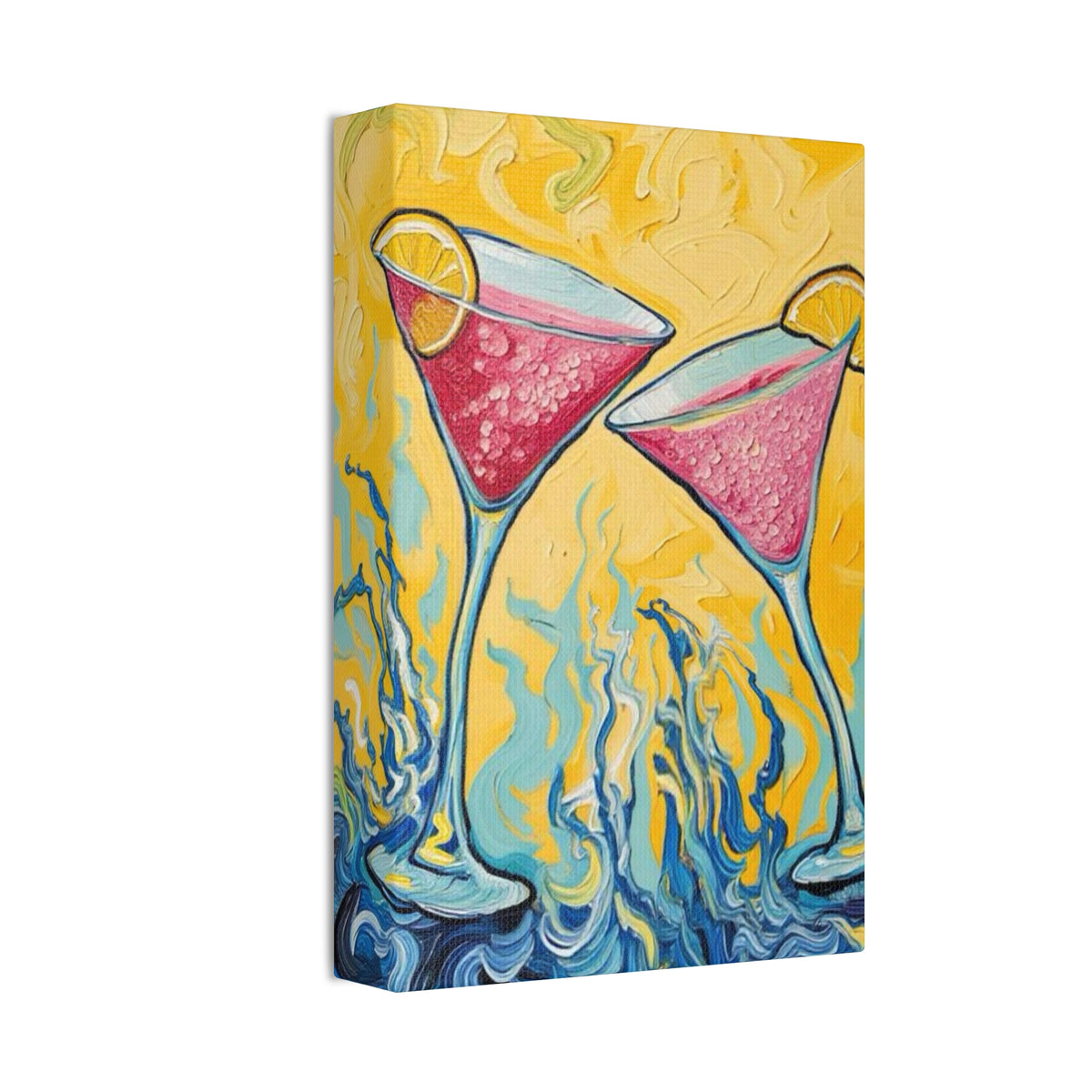 Canvas Wall Art - Refreshing Citrus Drink Unique Design - 'Cosmo Cuties'
