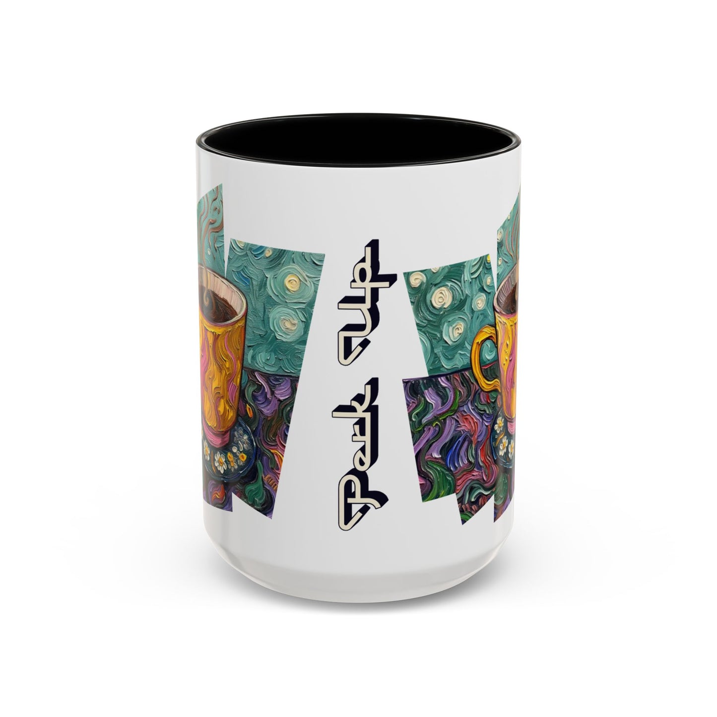 Coffee Mug Colorful Art - Coffee Cup Unique Painterly Design - 'Perk Up'