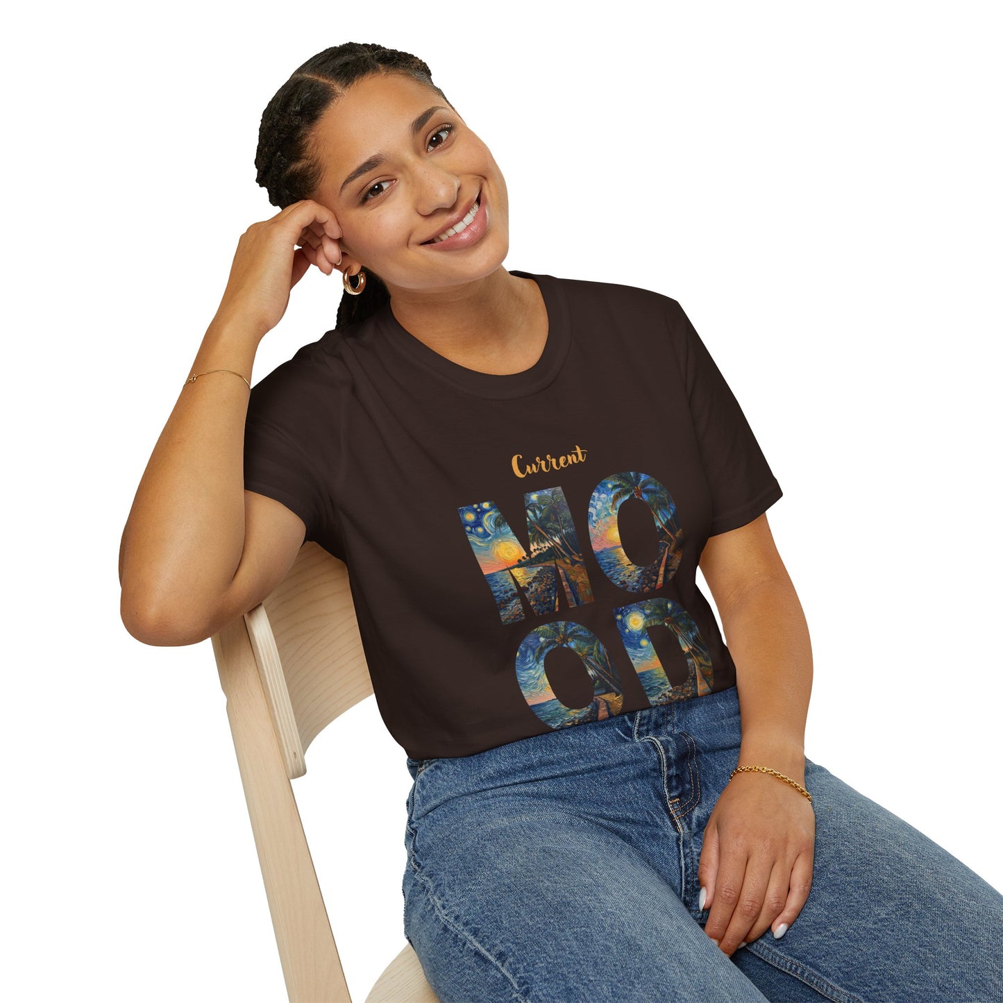 Hawaiian Graphic T-Shirt — 'Current Mood' Art Print