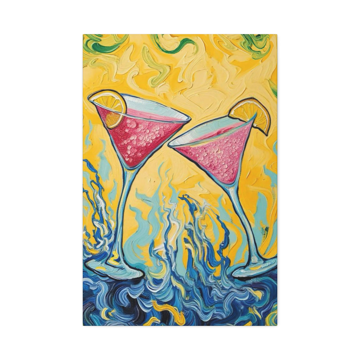 Canvas Wall Art - Refreshing Citrus Drink Unique Design - 'Cosmo Cuties'
