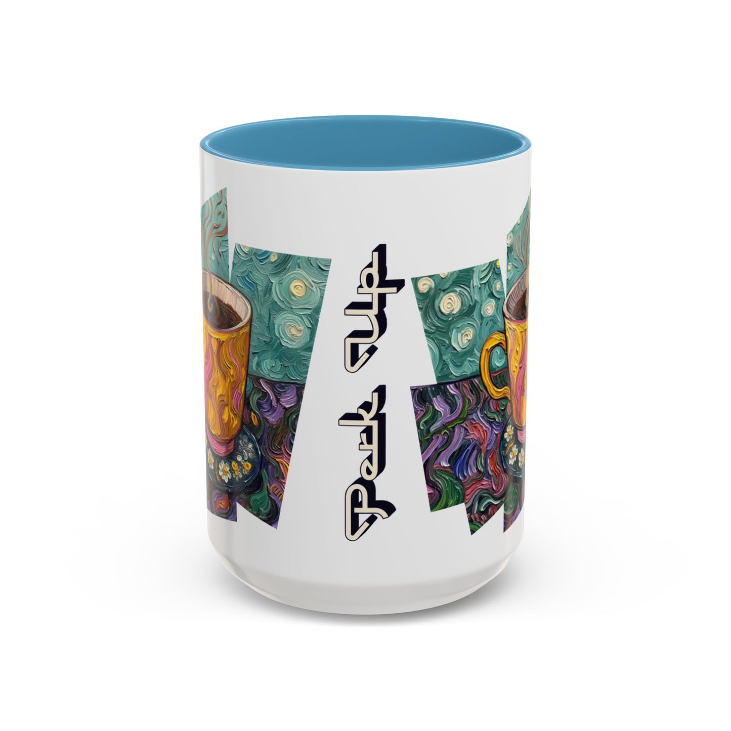 Coffee Mug Colorful Art - Coffee Cup Unique Painterly Design - 'Perk Up'