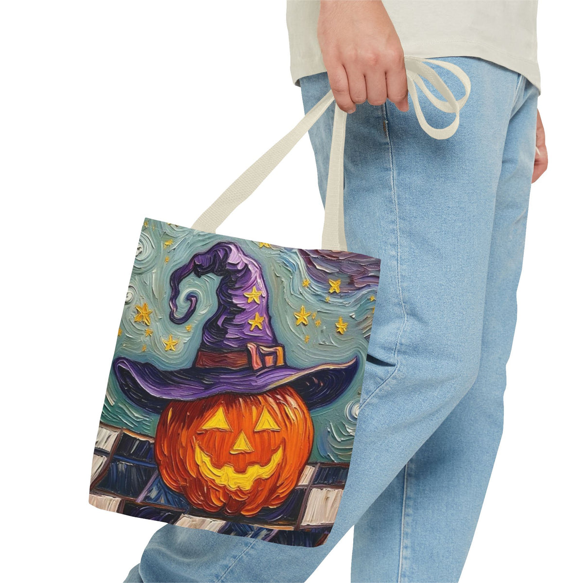 Halloween Tote Bag  - Artistic Colorful - 'Jack's Midnight Magic'