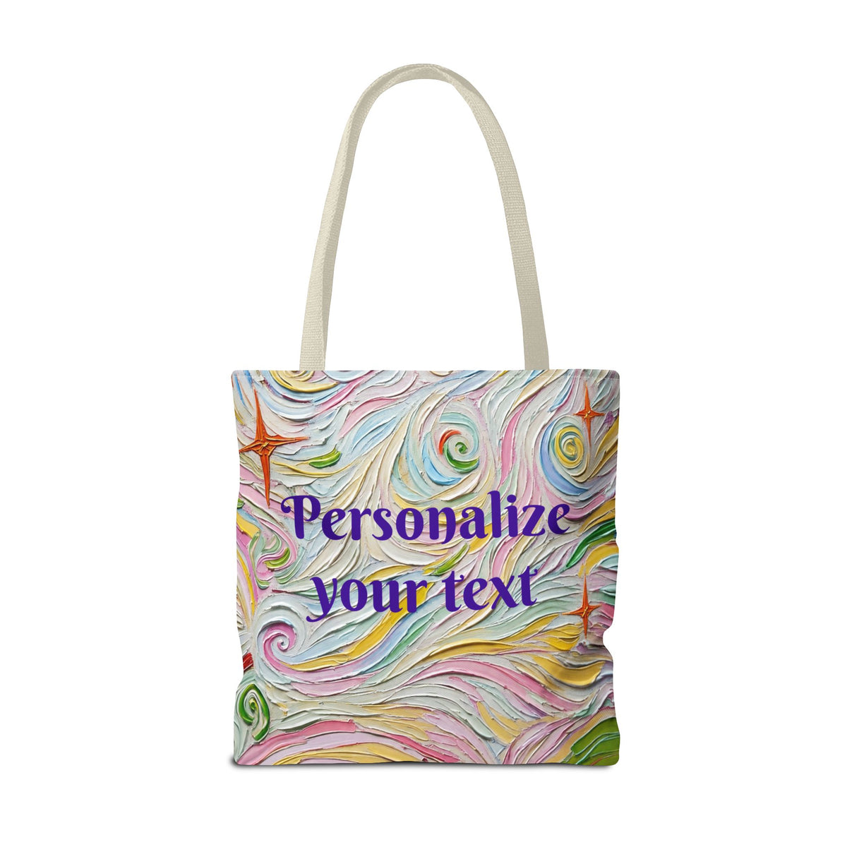 Tote Bag - All-Over Print - Flowered Legs with Purple Platform Shoes - Colorful Artistic Painterly Style - 'Saturday Sparkle'