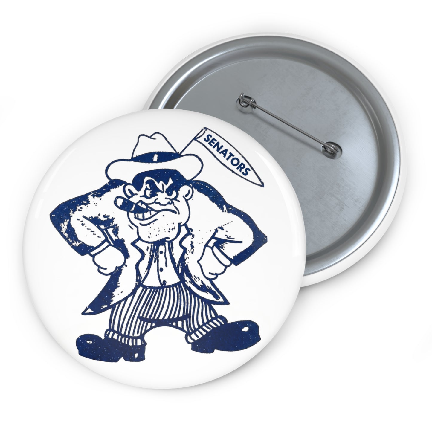 Carson Senators Mascot Pin Button – Custom Team Spirit Button