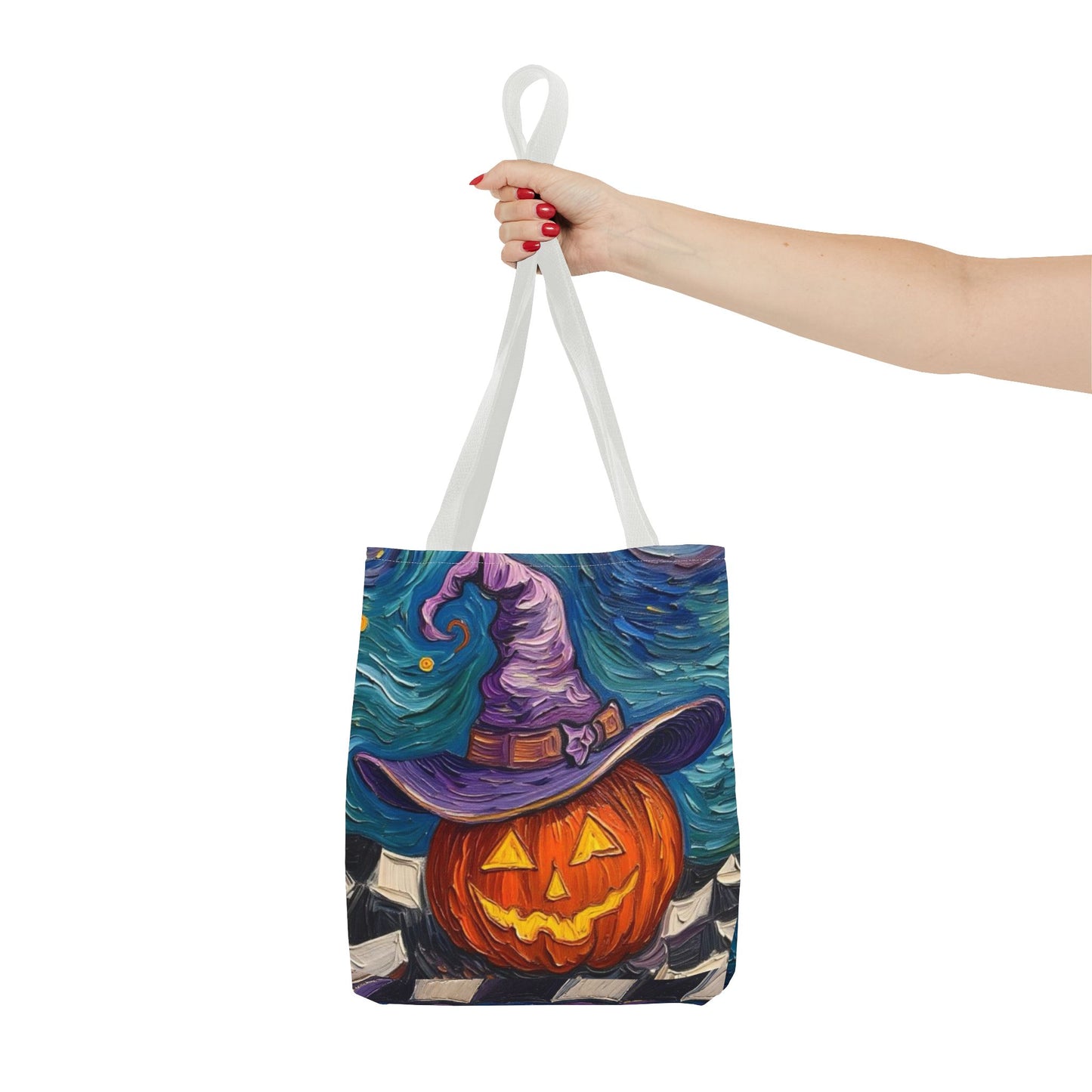 Halloween Tote Bag | Pumpkin After Midnight – Colorful Jack-O'-Lantern artistic design