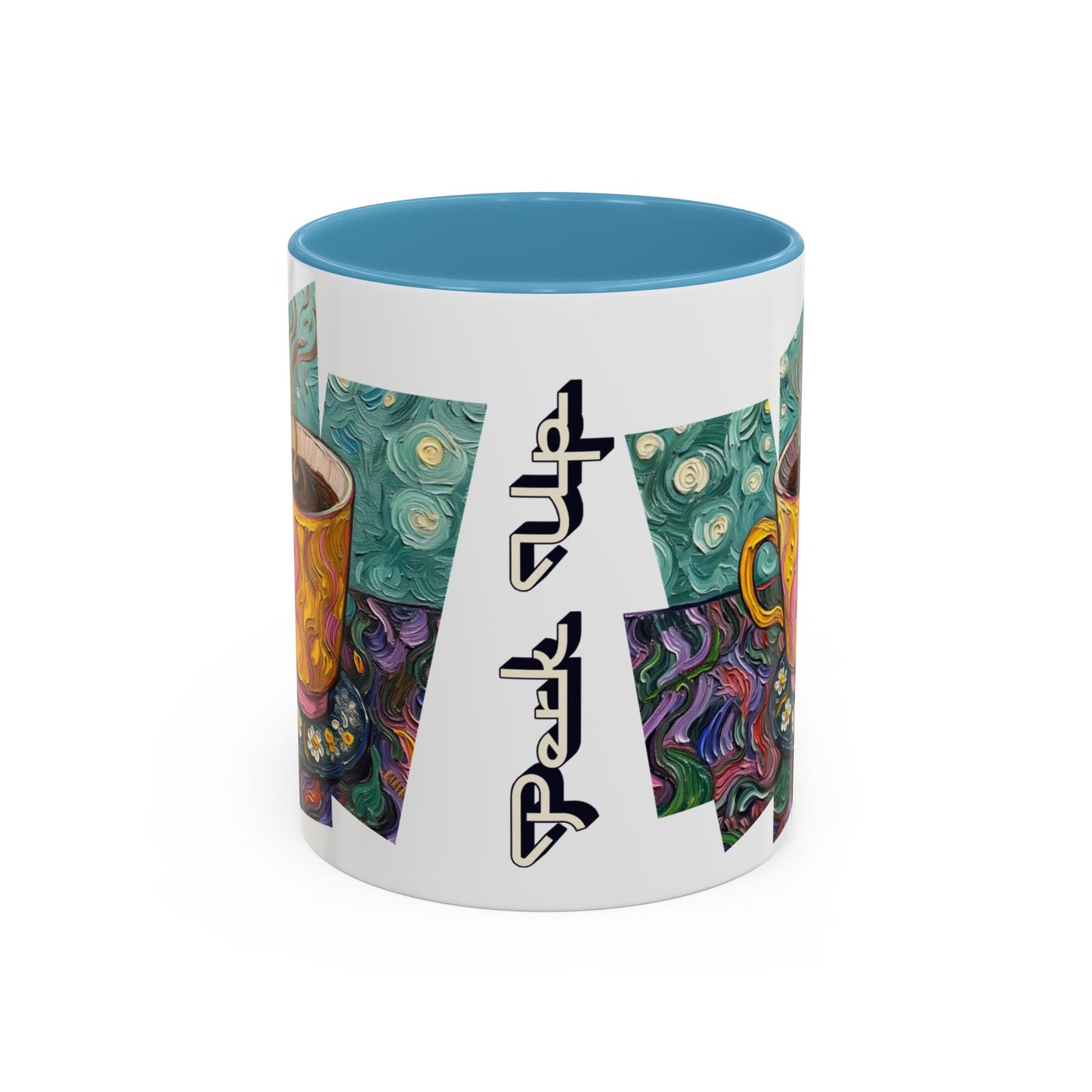 Coffee Mug Colorful Art - Coffee Cup Unique Painterly Design - 'Perk Up'