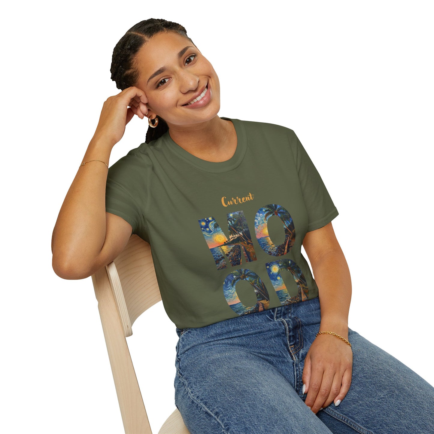Hawaiian Graphic T-Shirt — 'Current Mood' Art Print