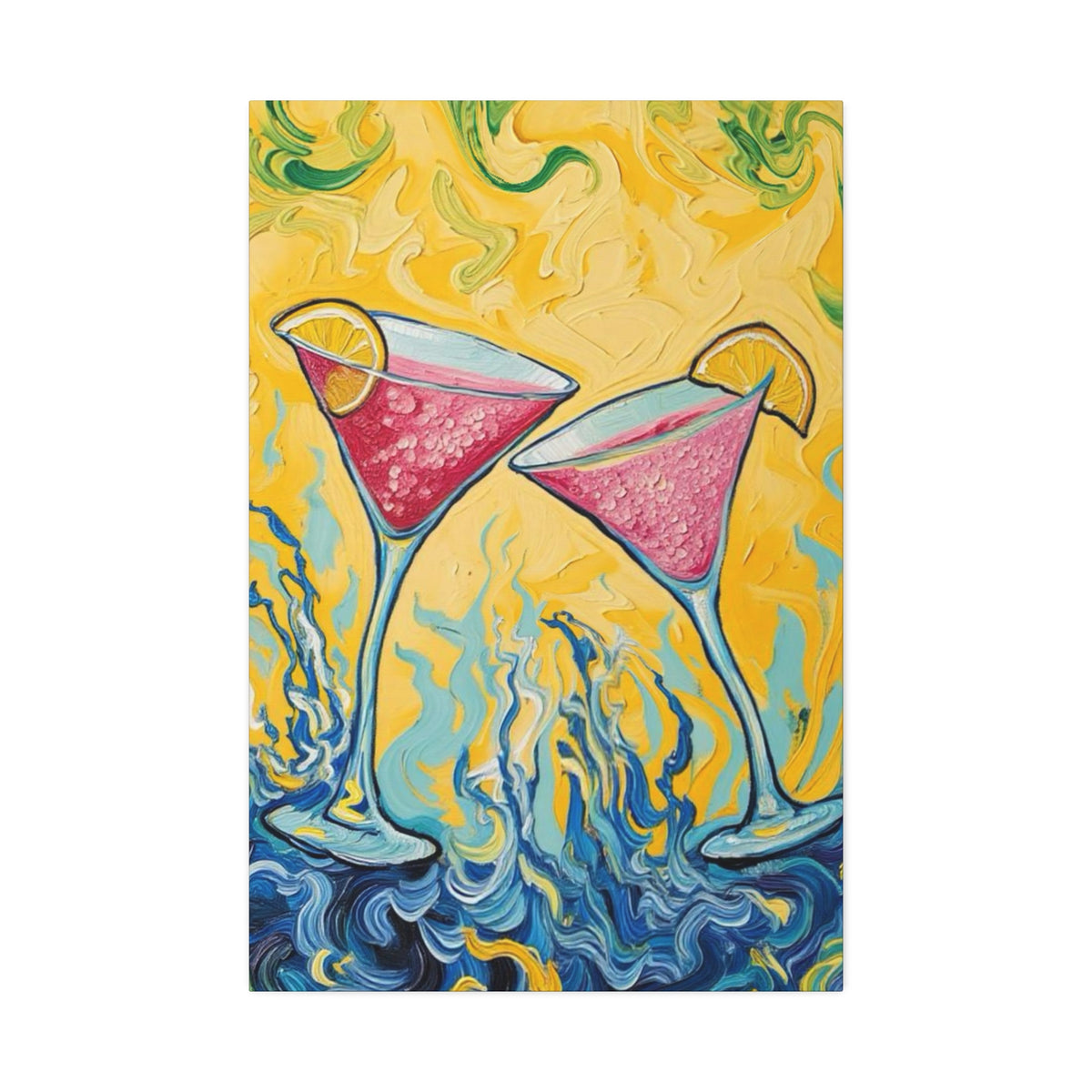 Canvas Wall Art - Refreshing Citrus Drink Unique Design - 'Cosmo Cuties'