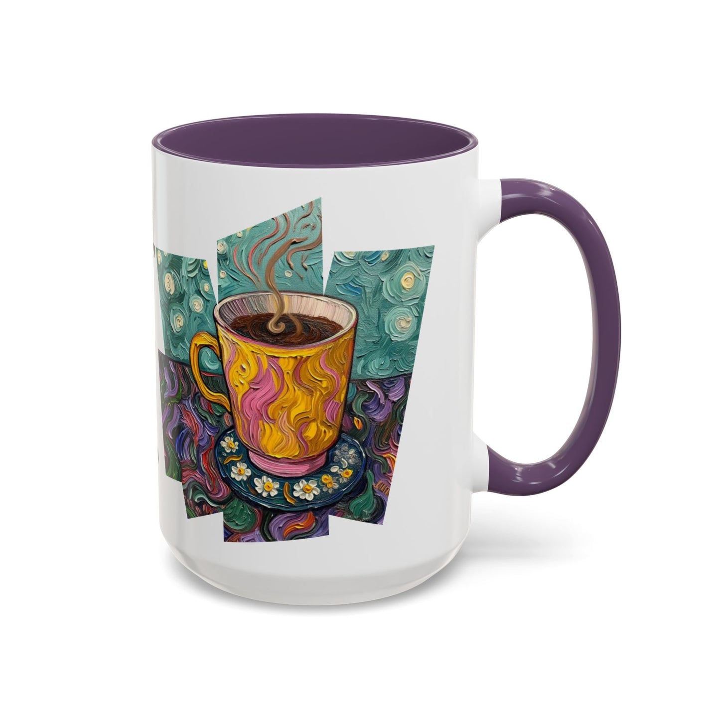 Coffee Mug Colorful Art - Coffee Cup Unique Painterly Design - 'Perk Up'