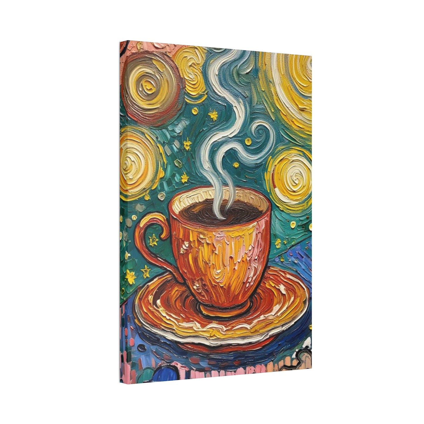 Coffee Starry Night Canvas Print — Stretched 1.5" Wall Art