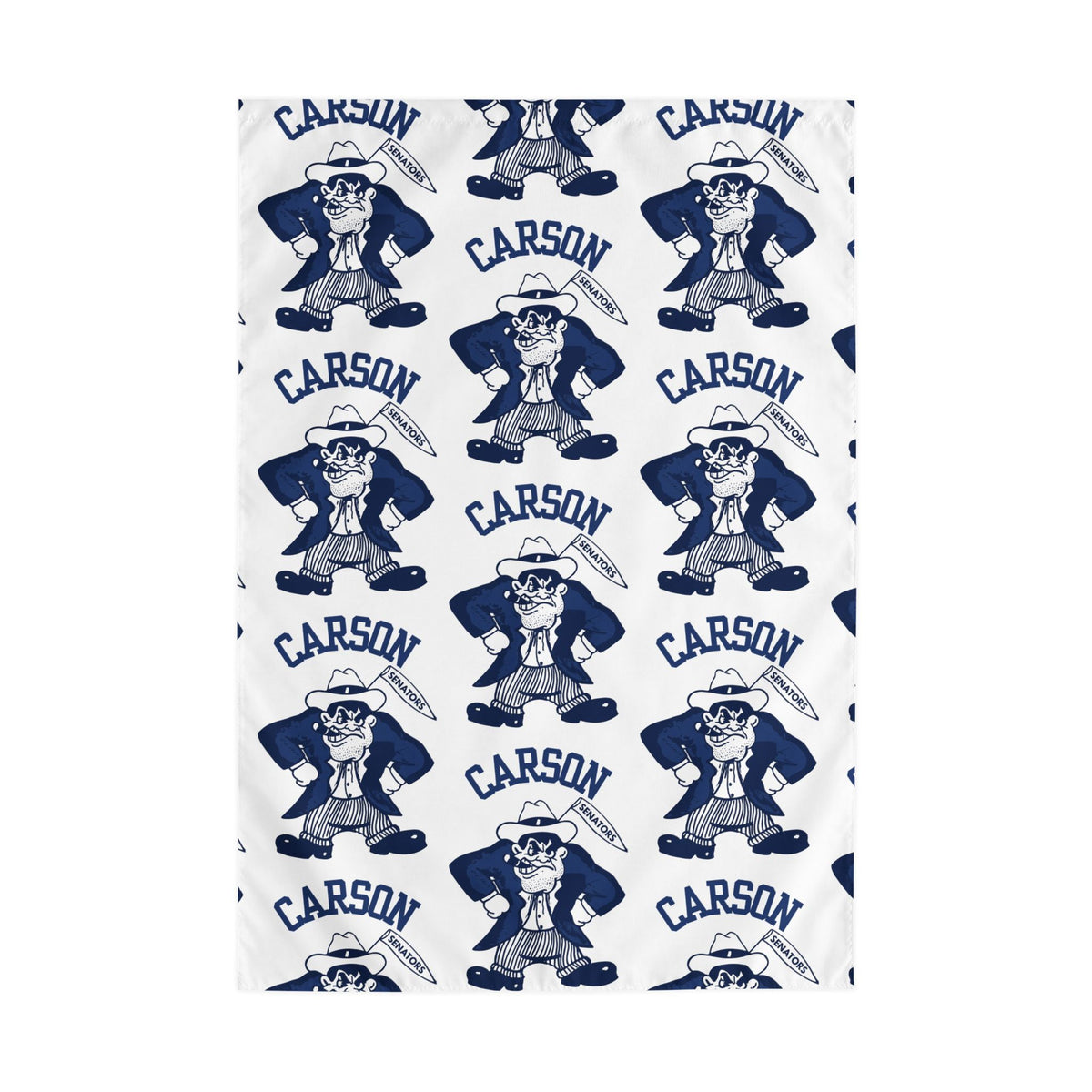 Vintage Carson Senators Mascot Nautical Garden Flag