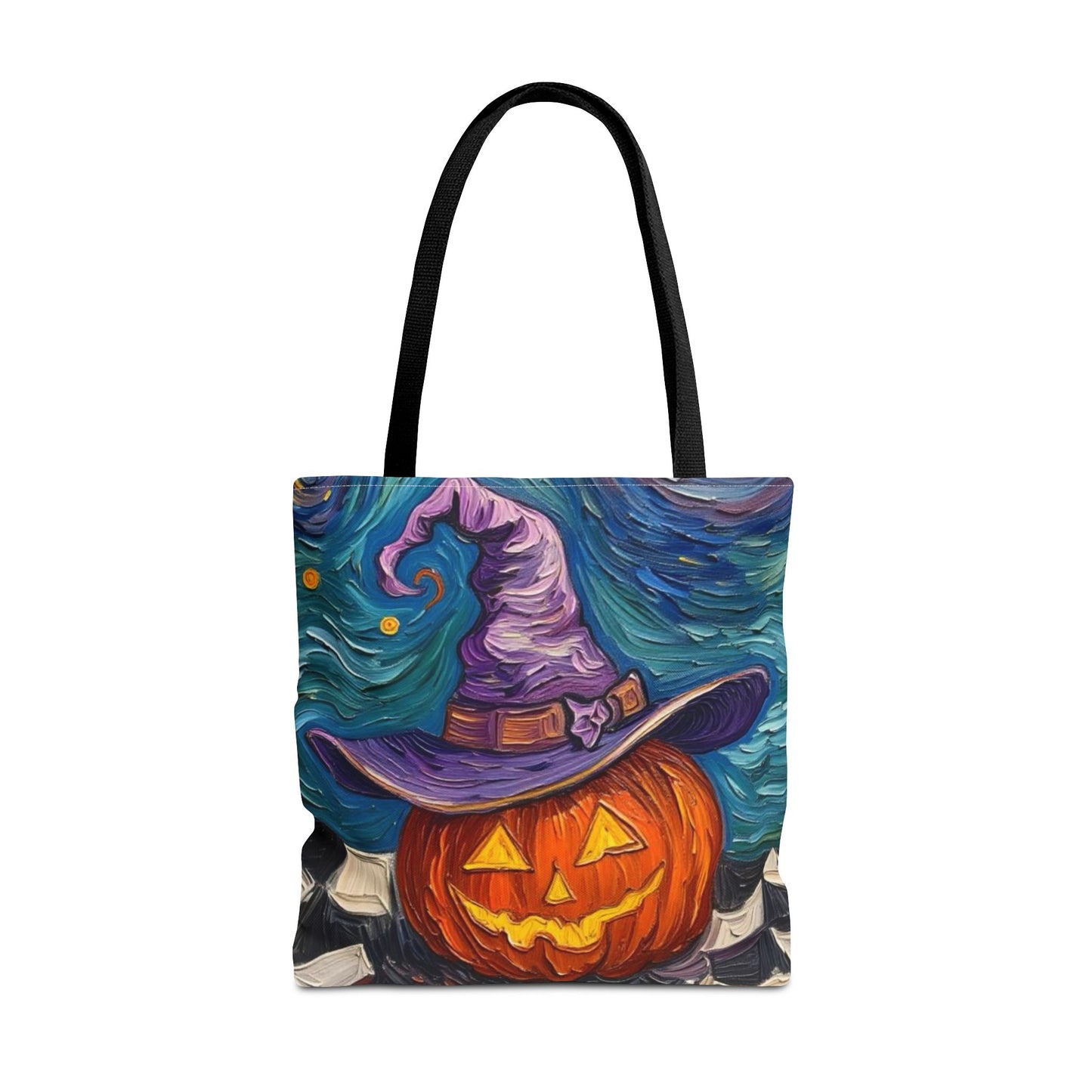 Halloween Tote Bag | Pumpkin After Midnight – Colorful Jack-O'-Lantern artistic design