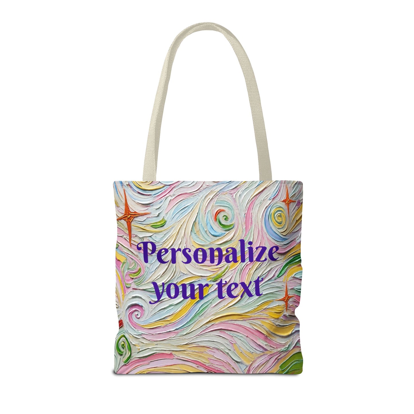 Tote Bag - All-Over Print - Flowered Legs with Purple Platform Shoes - Colorful Artistic Painterly Style - 'Saturday Sparkle'