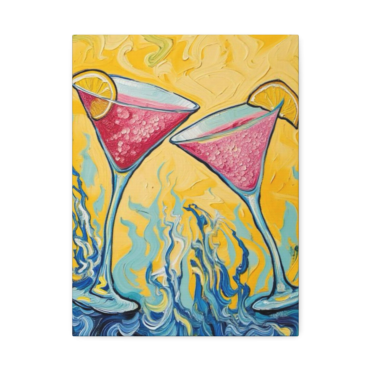 Canvas Wall Art - Refreshing Citrus Drink Unique Design - 'Cosmo Cuties'
