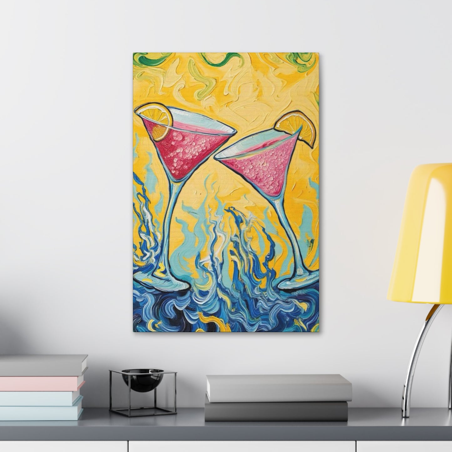 Canvas Wall Art - Refreshing Citrus Drink Unique Design - 'Cosmo Cuties'