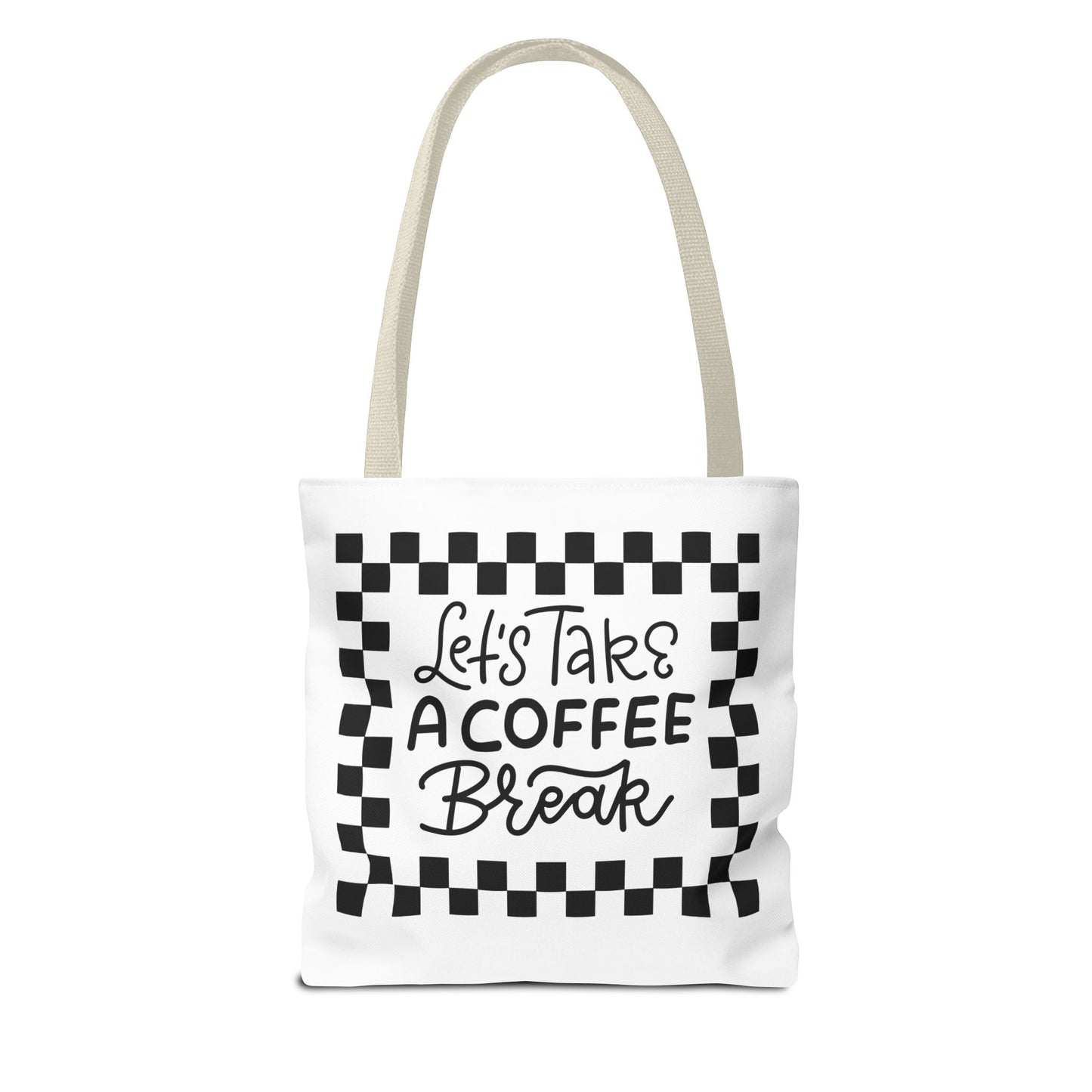 Tote Bag - Colorful Striped Coffee Cup - Painterly Style Design  - 'Mocha Dreams'