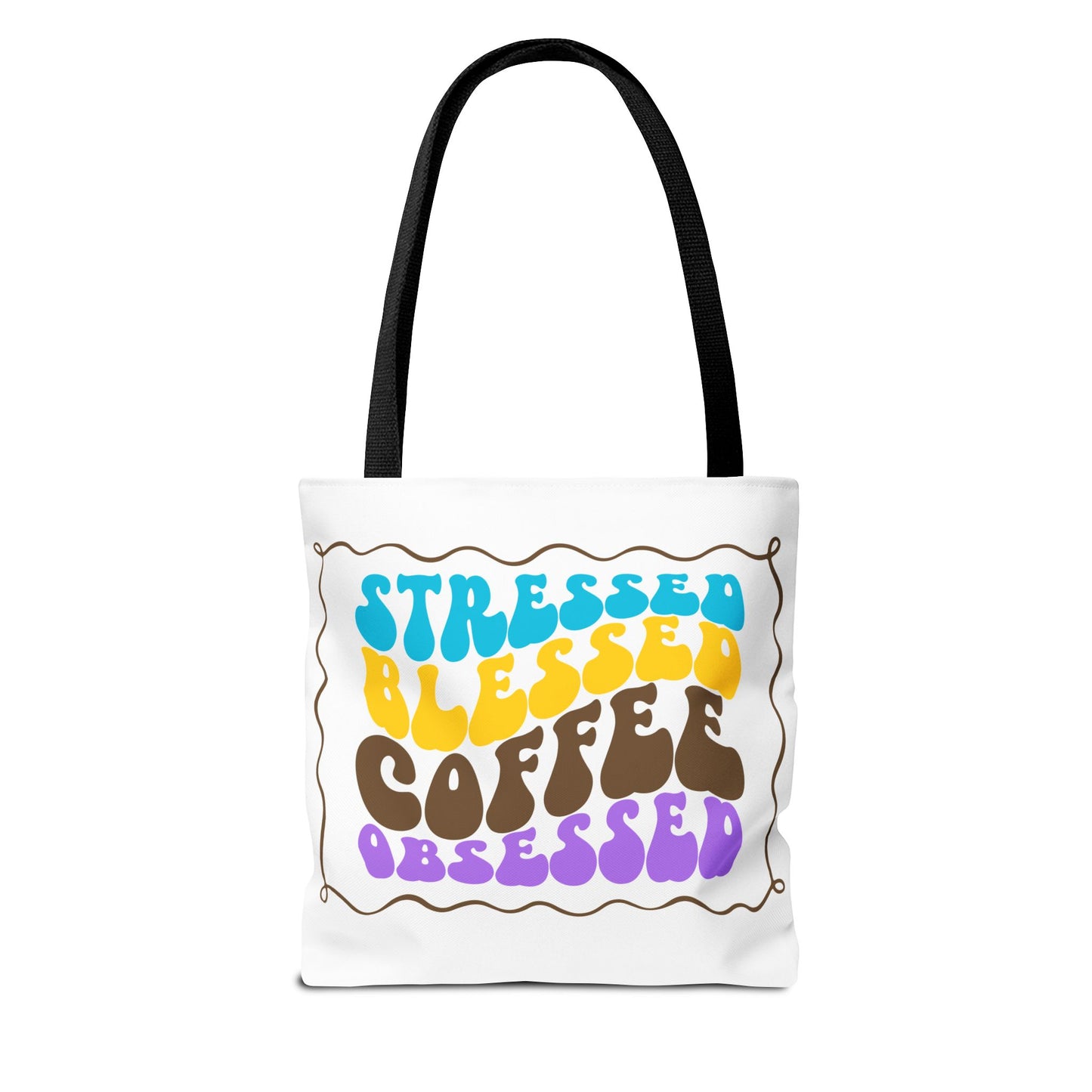 Tote Bag - Flower Coffee Cup - Painterly Style Design - 'Rich Roast'