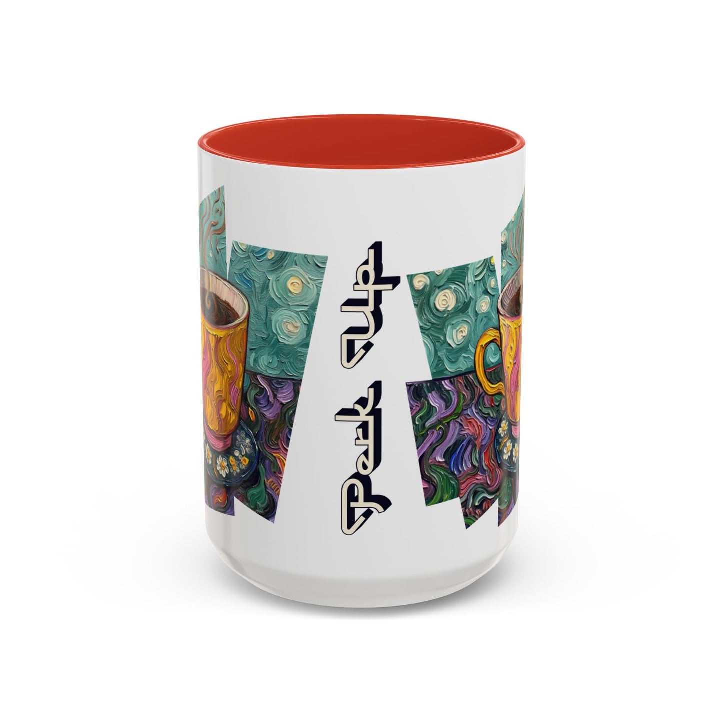 Coffee Mug Colorful Art - Coffee Cup Unique Painterly Design - 'Perk Up'
