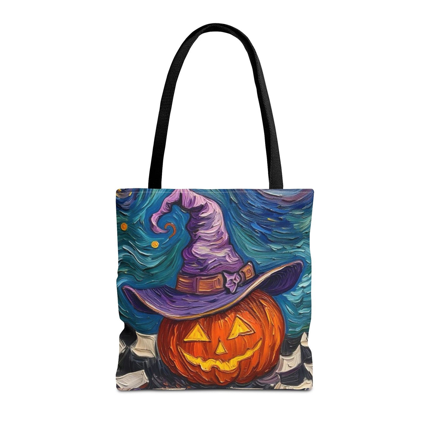 Halloween Tote Bag | Pumpkin After Midnight – Colorful Jack-O'-Lantern artistic design