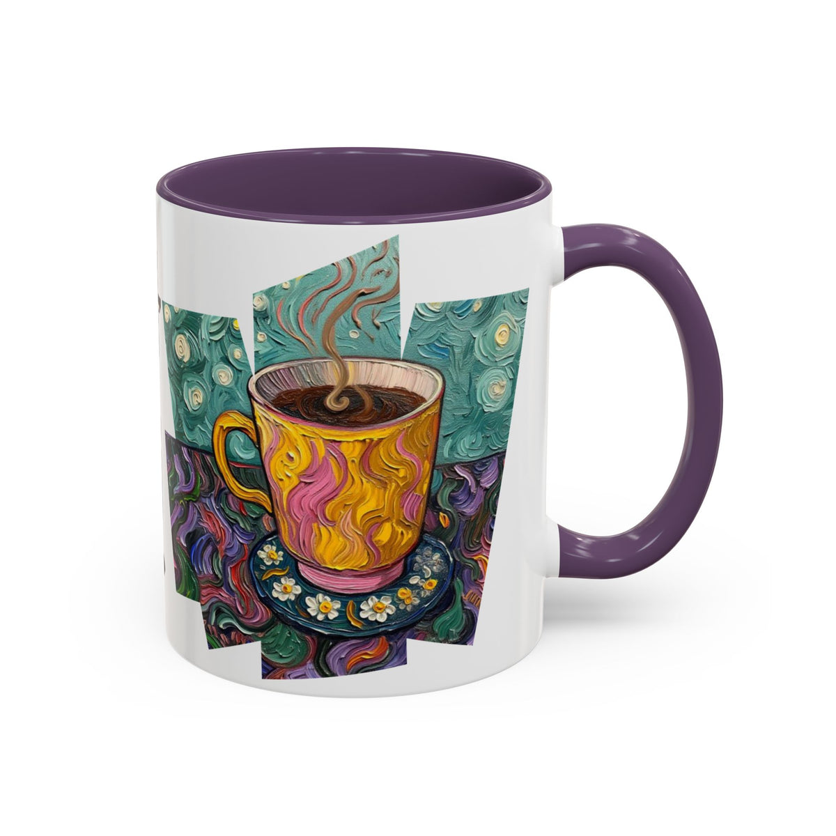 Coffee Mug Colorful Art - Coffee Cup Unique Painterly Design - 'Perk Up'