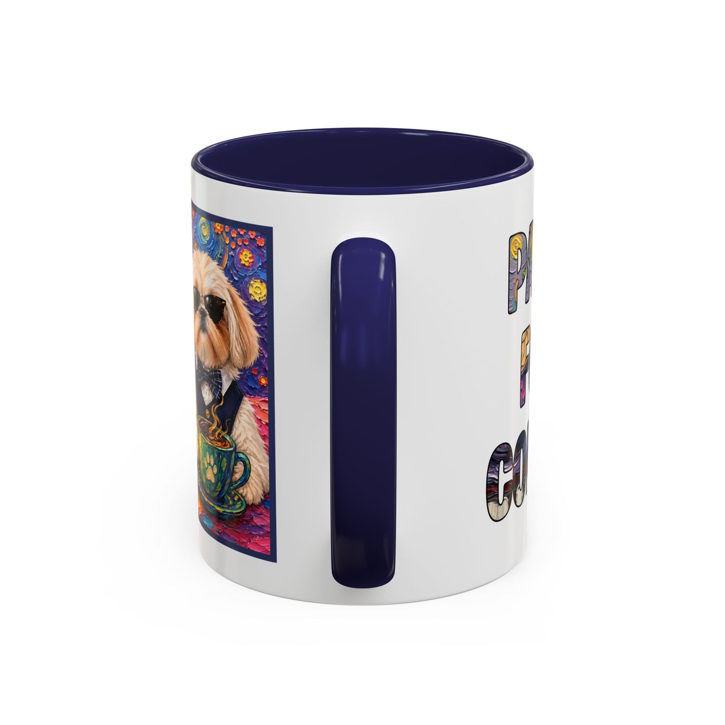 Shih Tzu Coffee Cup - Cute Dog Art - Couple with Teacups-Coffee cups - Paws for Coffee