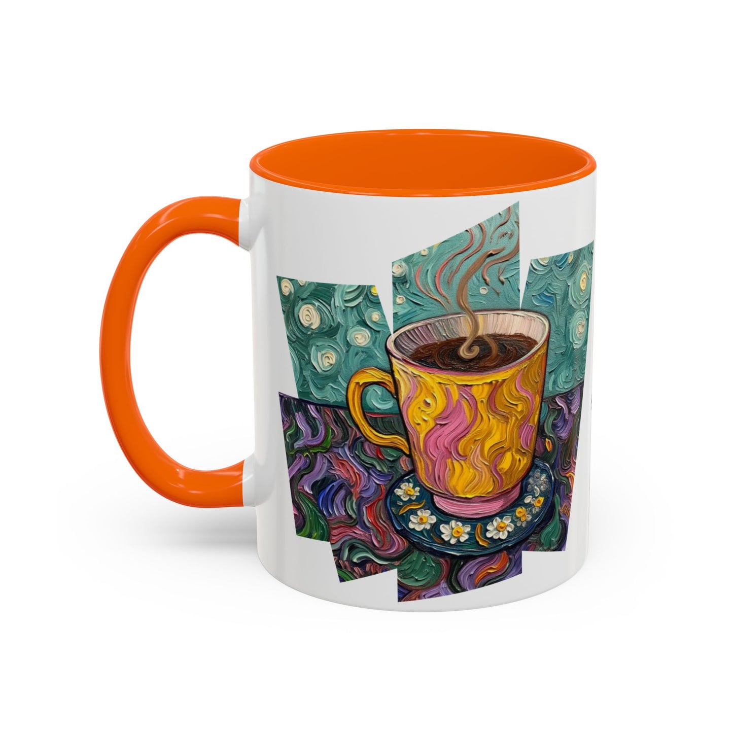 Coffee Mug Colorful Art - Coffee Cup Unique Painterly Design - 'Perk Up'