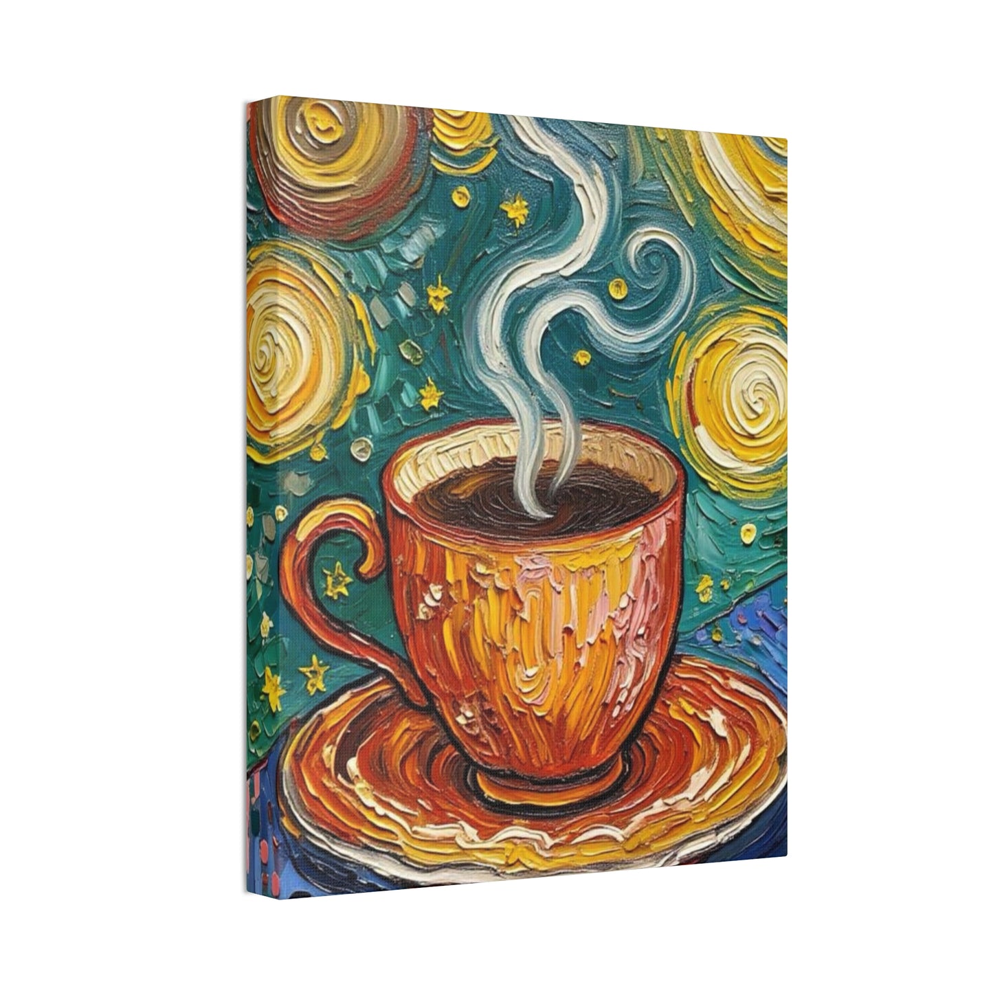 Coffee Starry Night Canvas Print — Stretched 1.5" Wall Art
