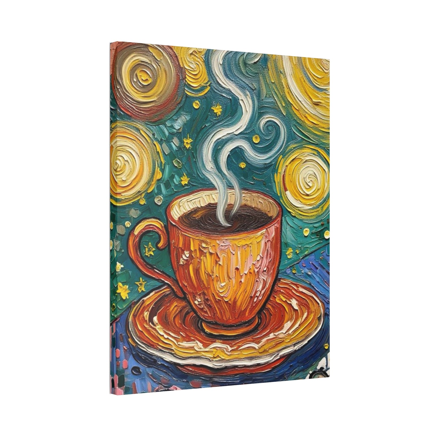 Coffee Starry Night Canvas Print — Stretched 1.5" Wall Art