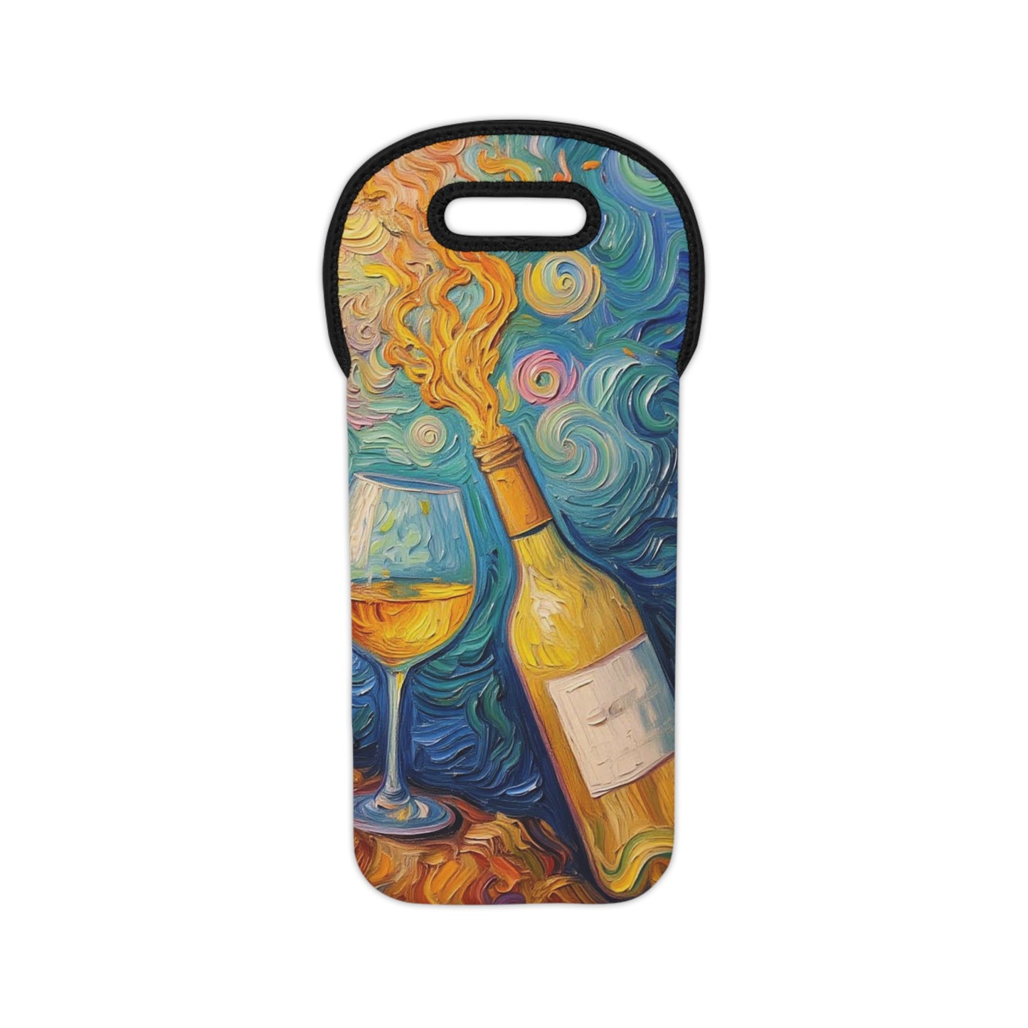 Vincent-Style Wine Tote Bag — Van Gogh Inspired Bottle Carrier for Picnics & Gifts