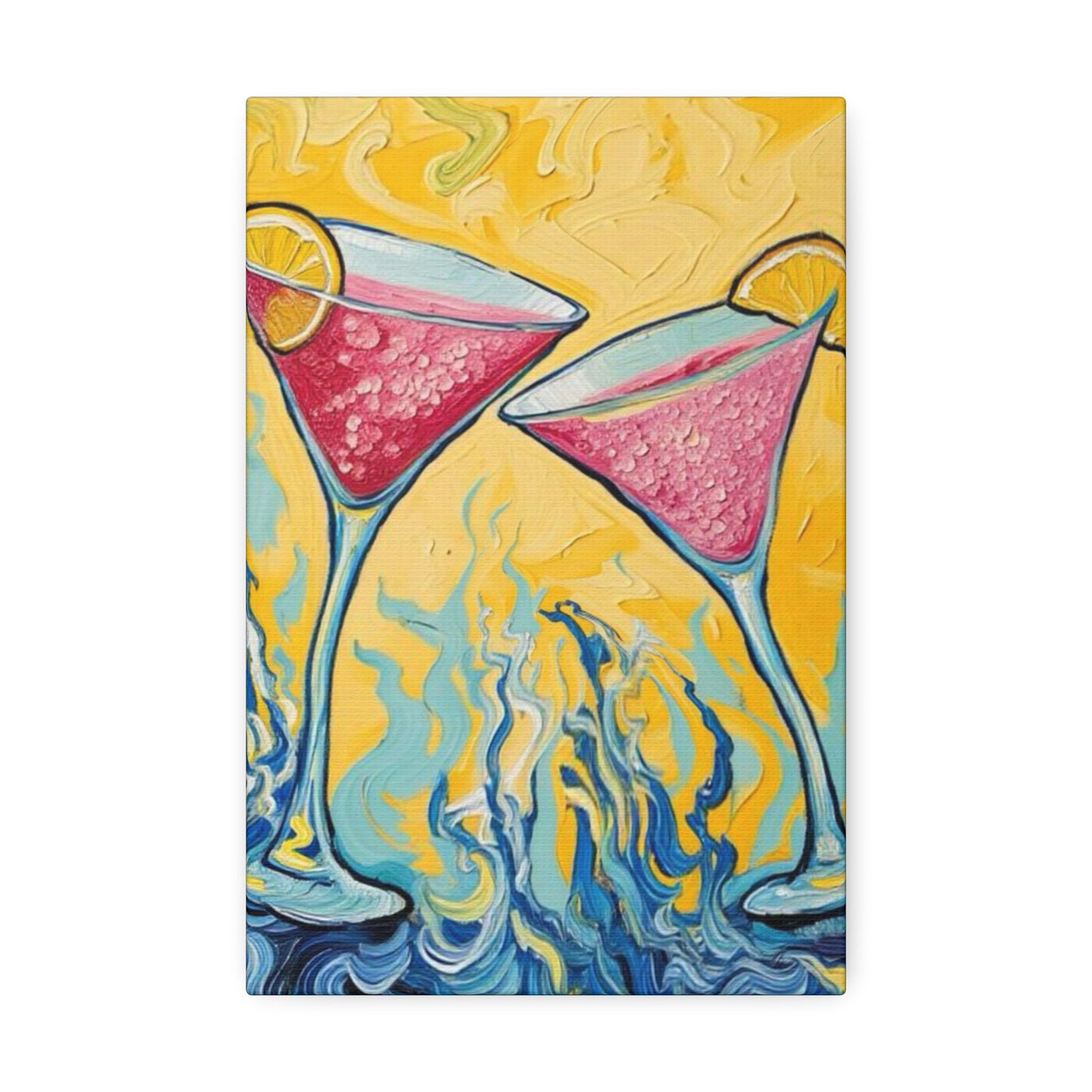 Canvas Wall Art - Refreshing Citrus Drink Unique Design - 'Cosmo Cuties'