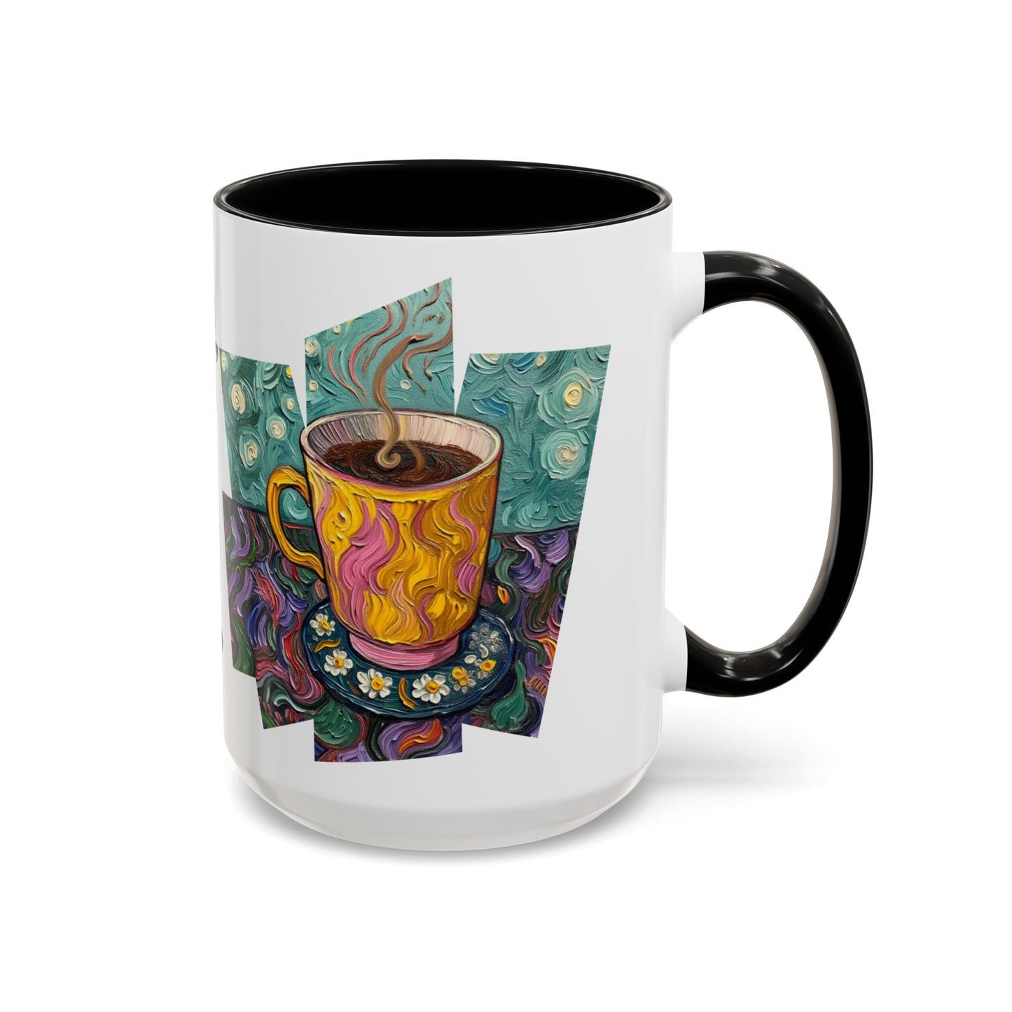 Coffee Mug Colorful Art - Coffee Cup Unique Painterly Design - 'Perk Up'