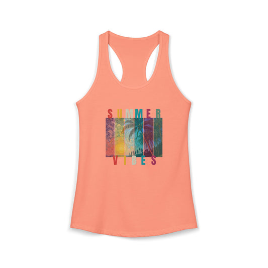 Summer Vibes Hawaiian Palm Women's Ideal Racerback Tank