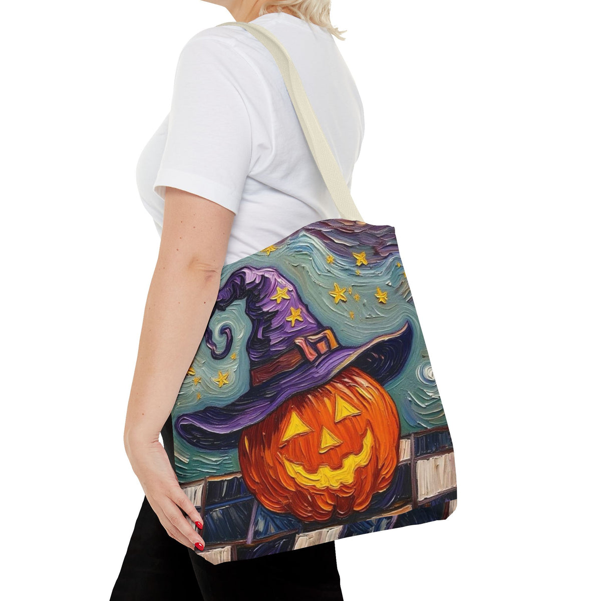 Halloween Tote Bag  - Artistic Colorful - 'Jack's Midnight Magic'