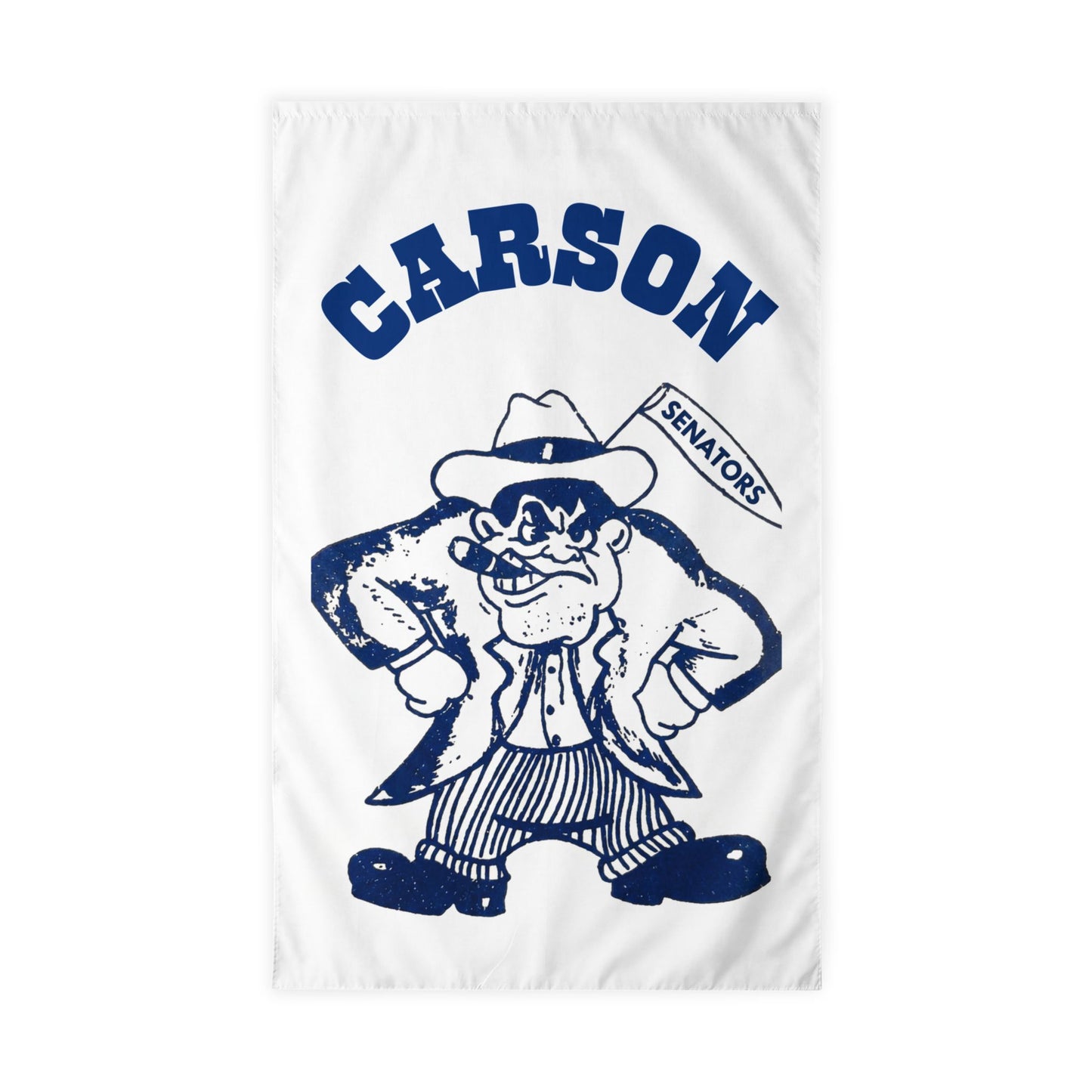 Outdoor Flag – Vintage Carson Senators Mascot Nautical Garden Flag