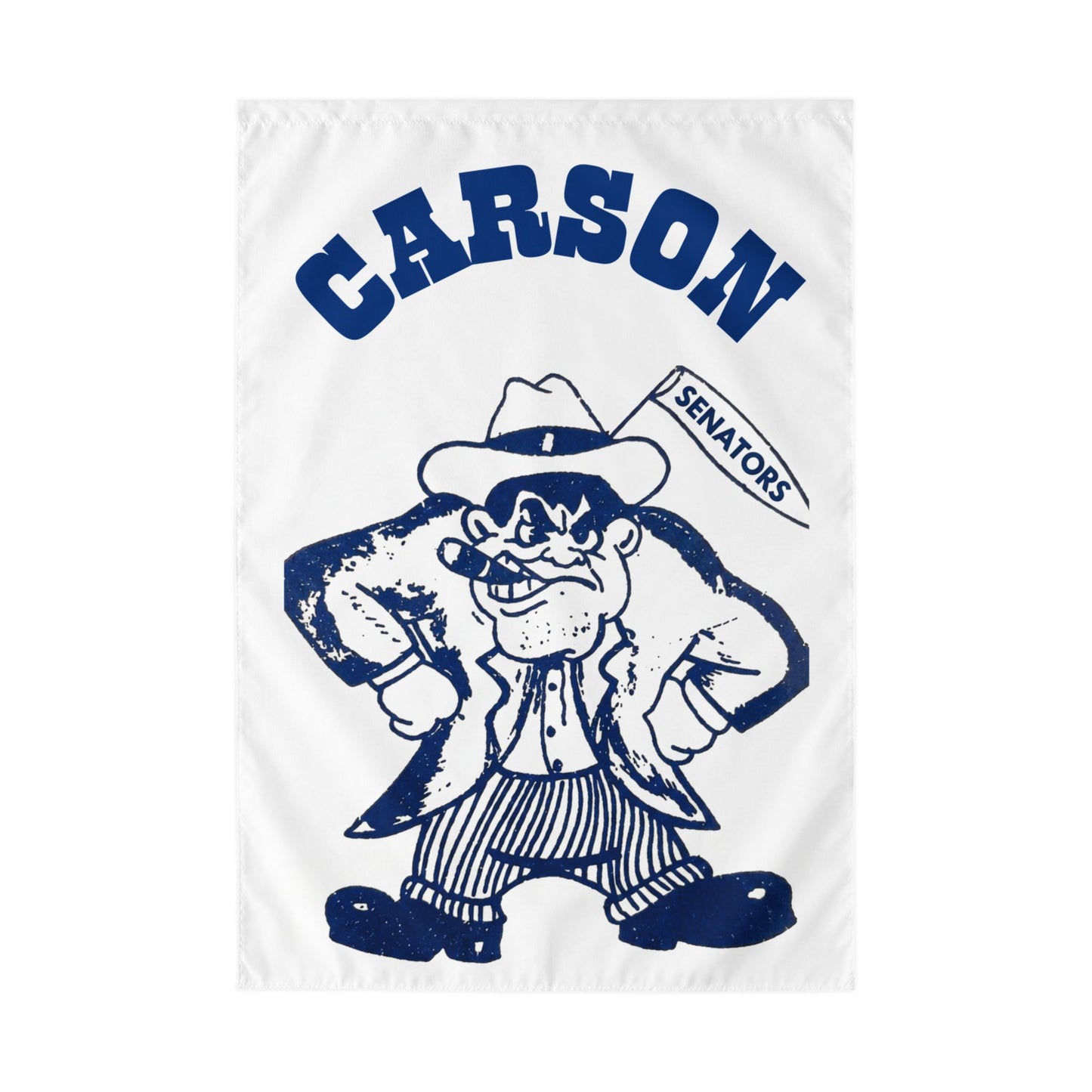 Outdoor Flag – Vintage Carson Senators Mascot Nautical Garden Flag