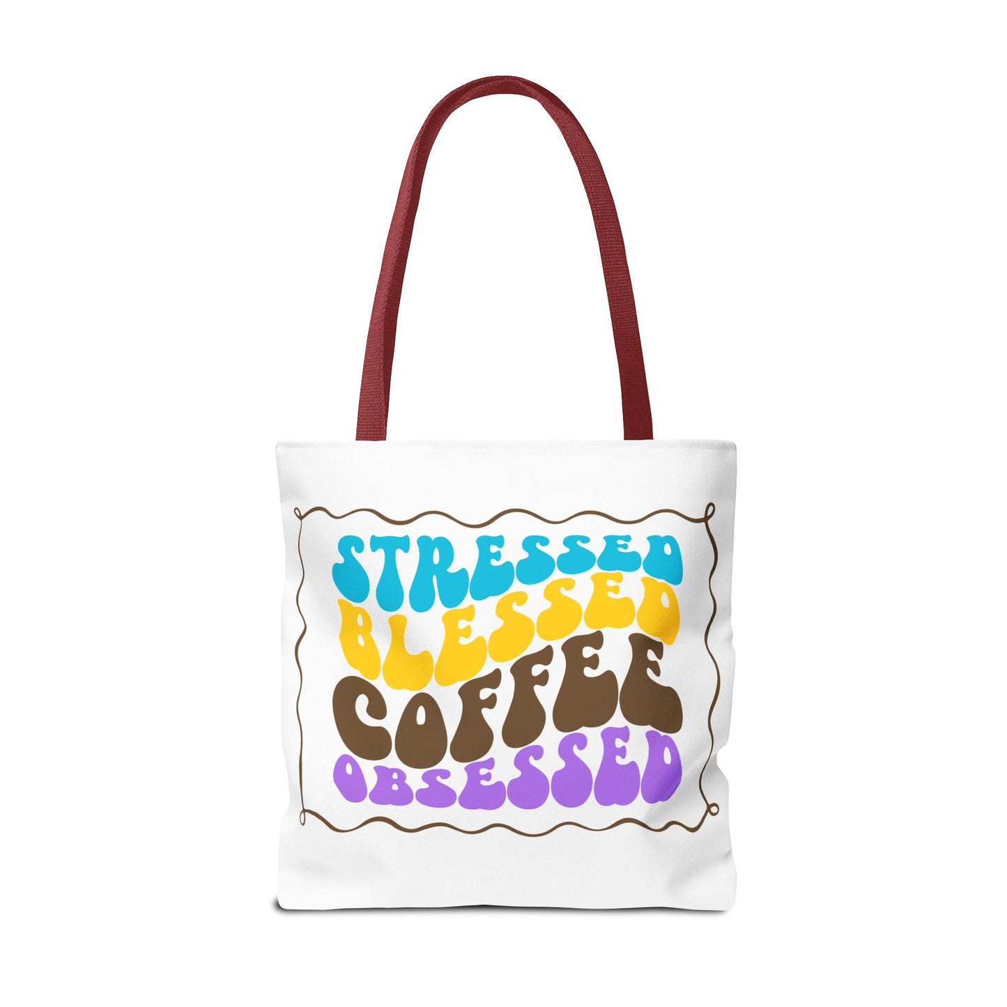Tote Bag - Flower Coffee Cup - Painterly Style Design - 'Rich Roast'