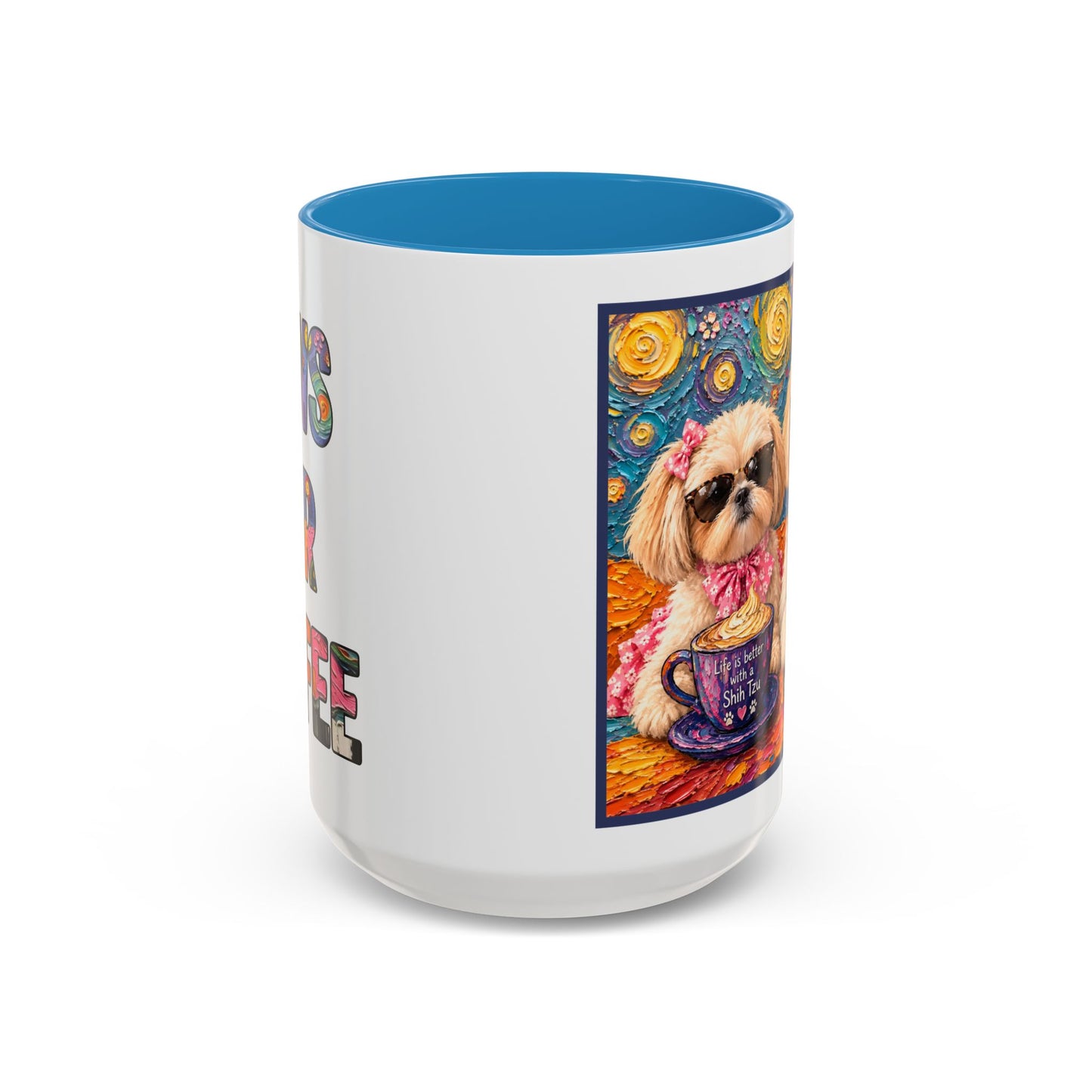 Shih Tzu Coffee Cup - Cute Dog Art - Couple with Teacups-Coffee cups - Paws for Coffee
