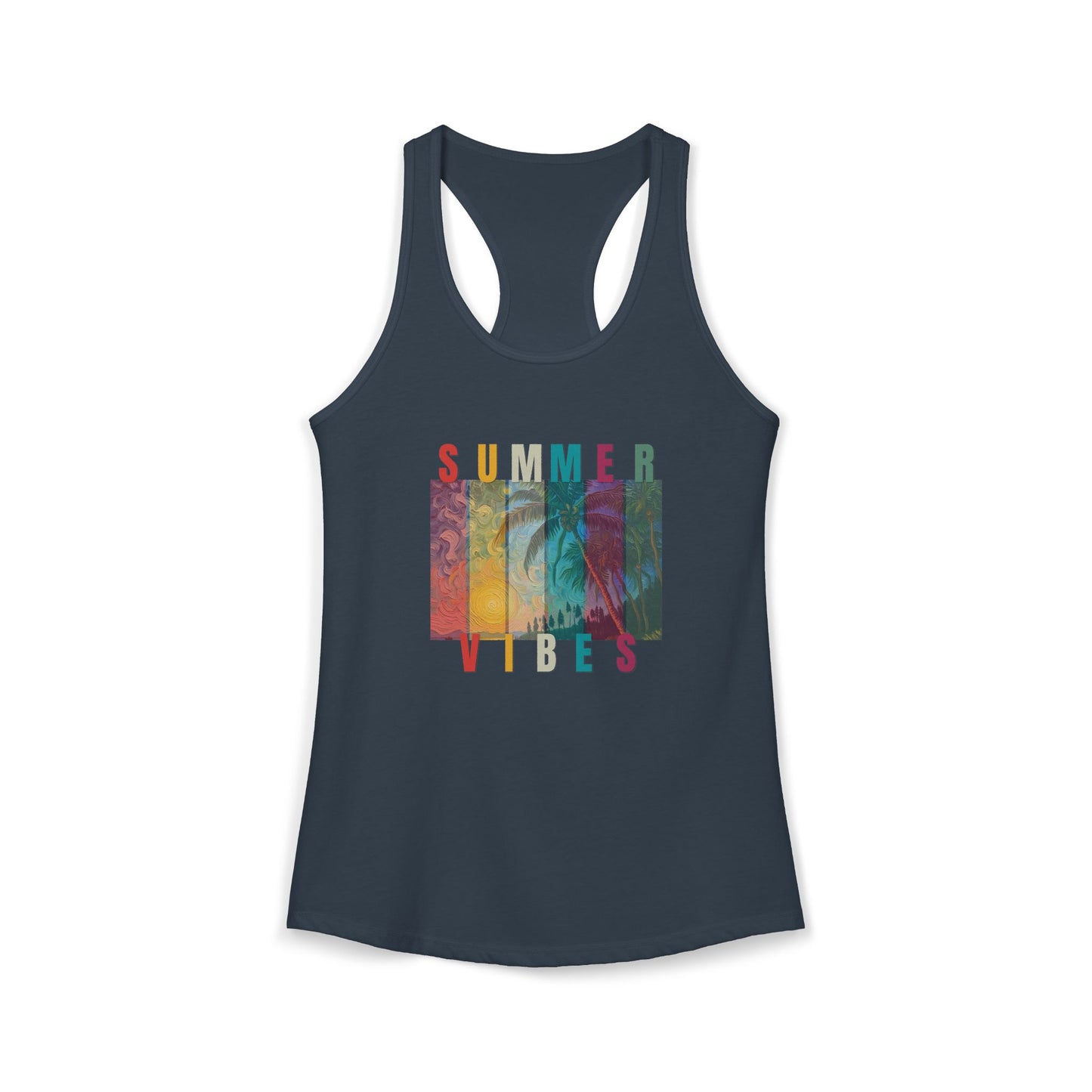 Summer Vibes Hawaiian Palm Women's Ideal Racerback Tank