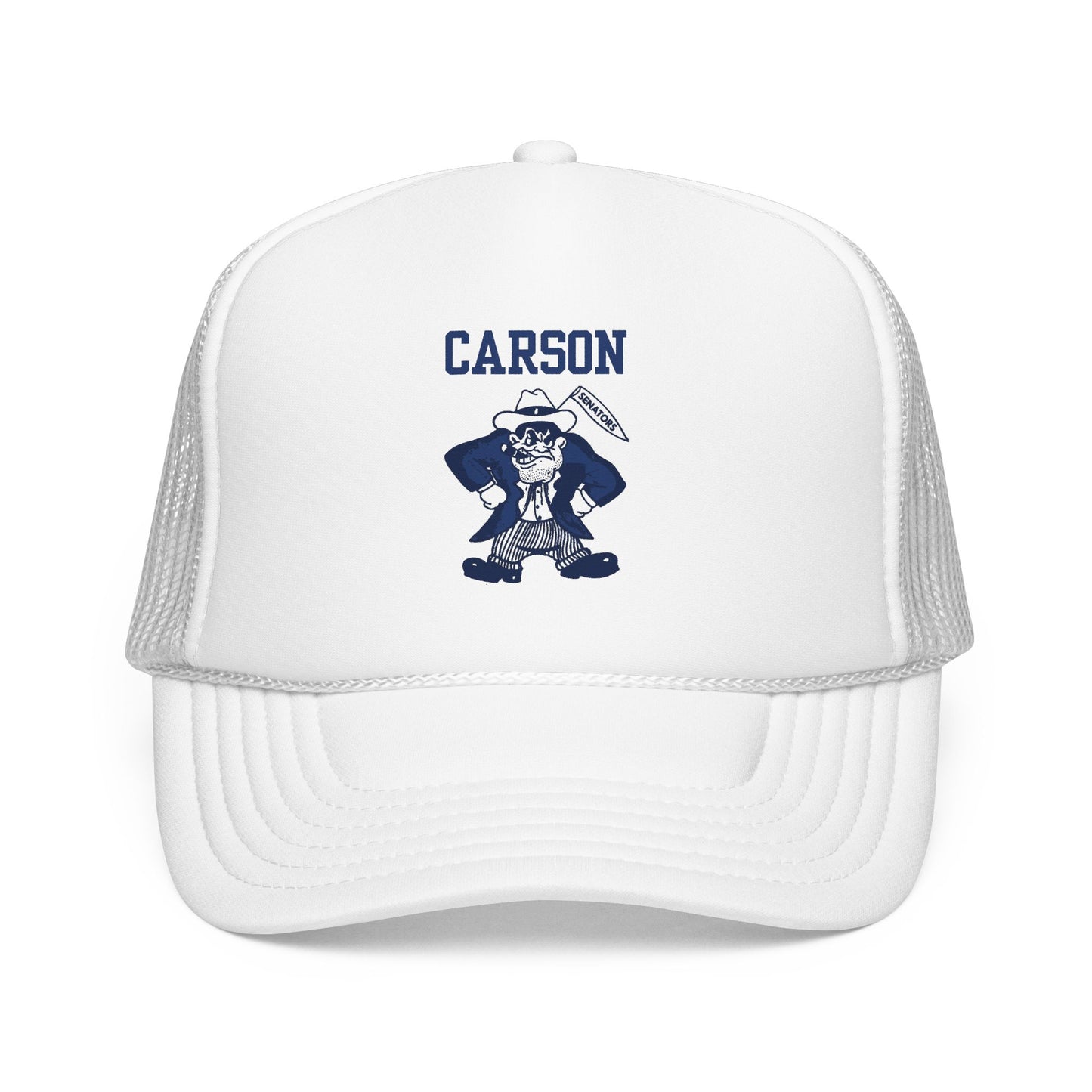 Carson High Senators Trucker Hat with Mascot Design