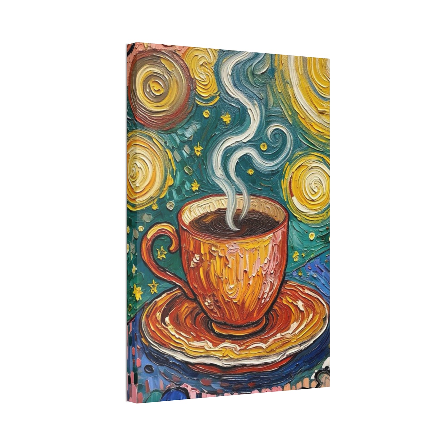 Coffee Starry Night Canvas Print — Stretched 1.5" Wall Art