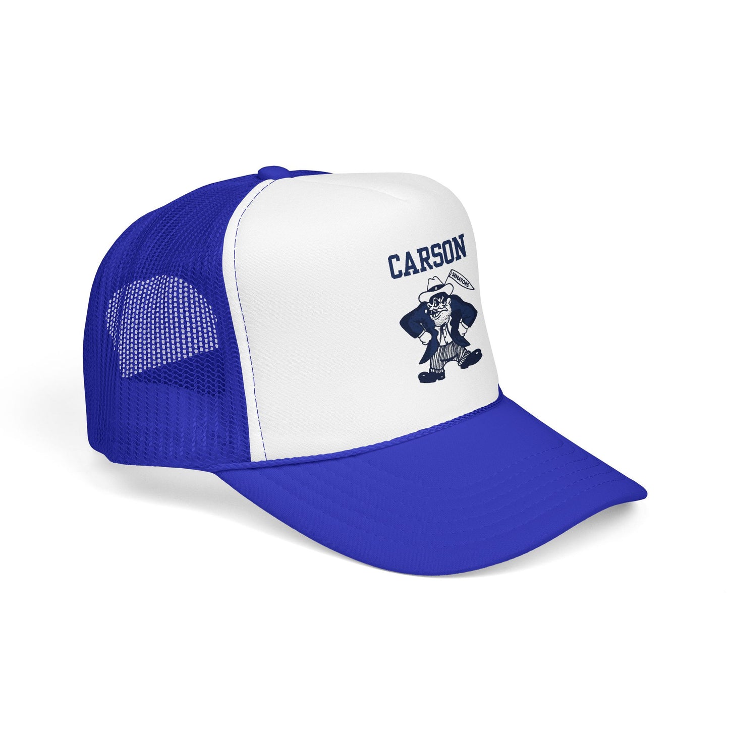 Carson High Senators Trucker Hat with Mascot Design