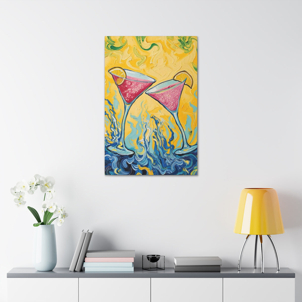 Canvas Wall Art - Refreshing Citrus Drink Unique Design - 'Cosmo Cuties'