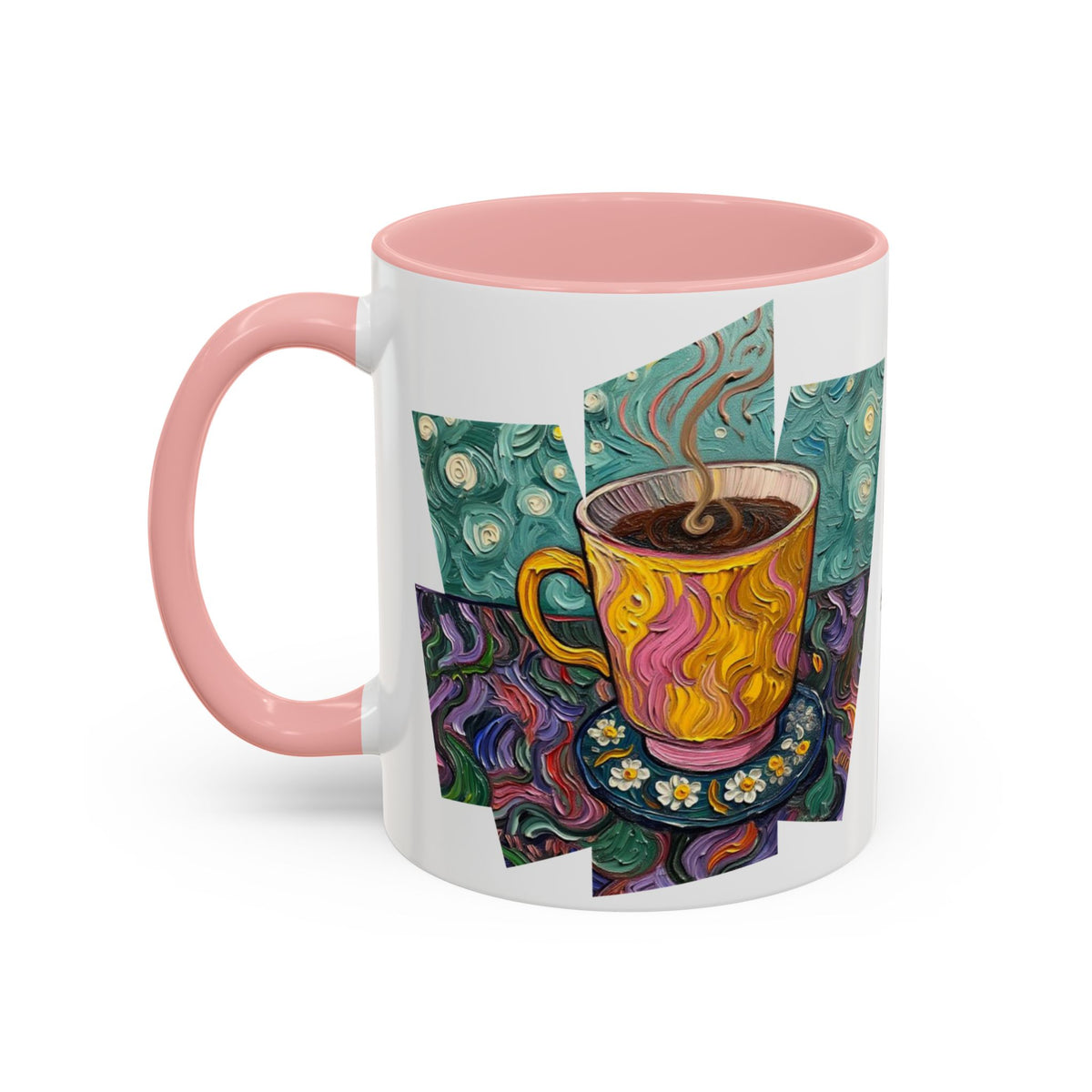 Coffee Mug Colorful Art - Coffee Cup Unique Painterly Design - 'Perk Up'