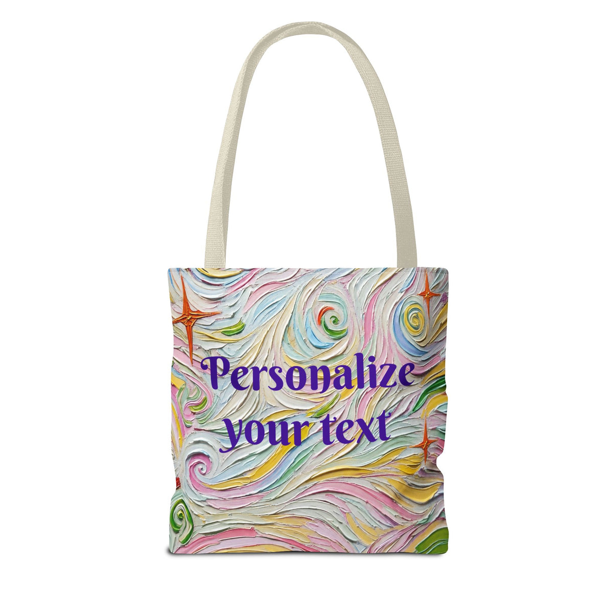 Tote Bag - All-Over Print - Flowered Legs with Purple Platform Shoes - Colorful Artistic Painterly Style - 'Saturday Sparkle'