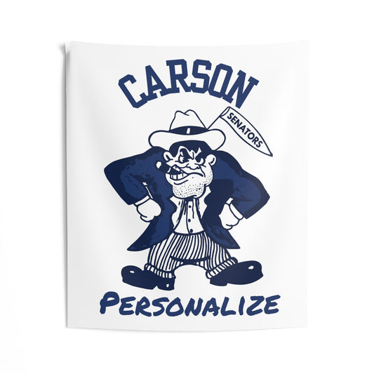 Vintage Carson Senators Mascot Wall Tapestry – Vintage School Spirit Decor