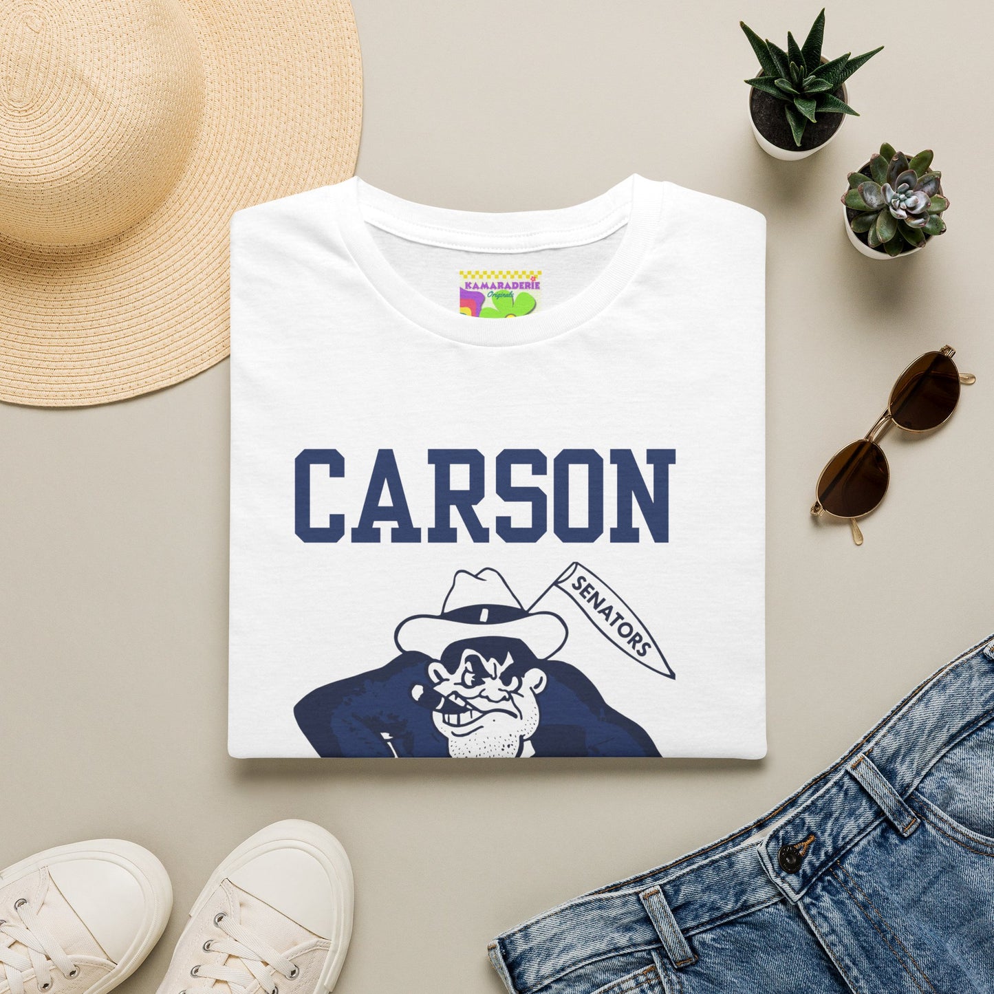 Vintage Carson Senators Mascot T-Shirt